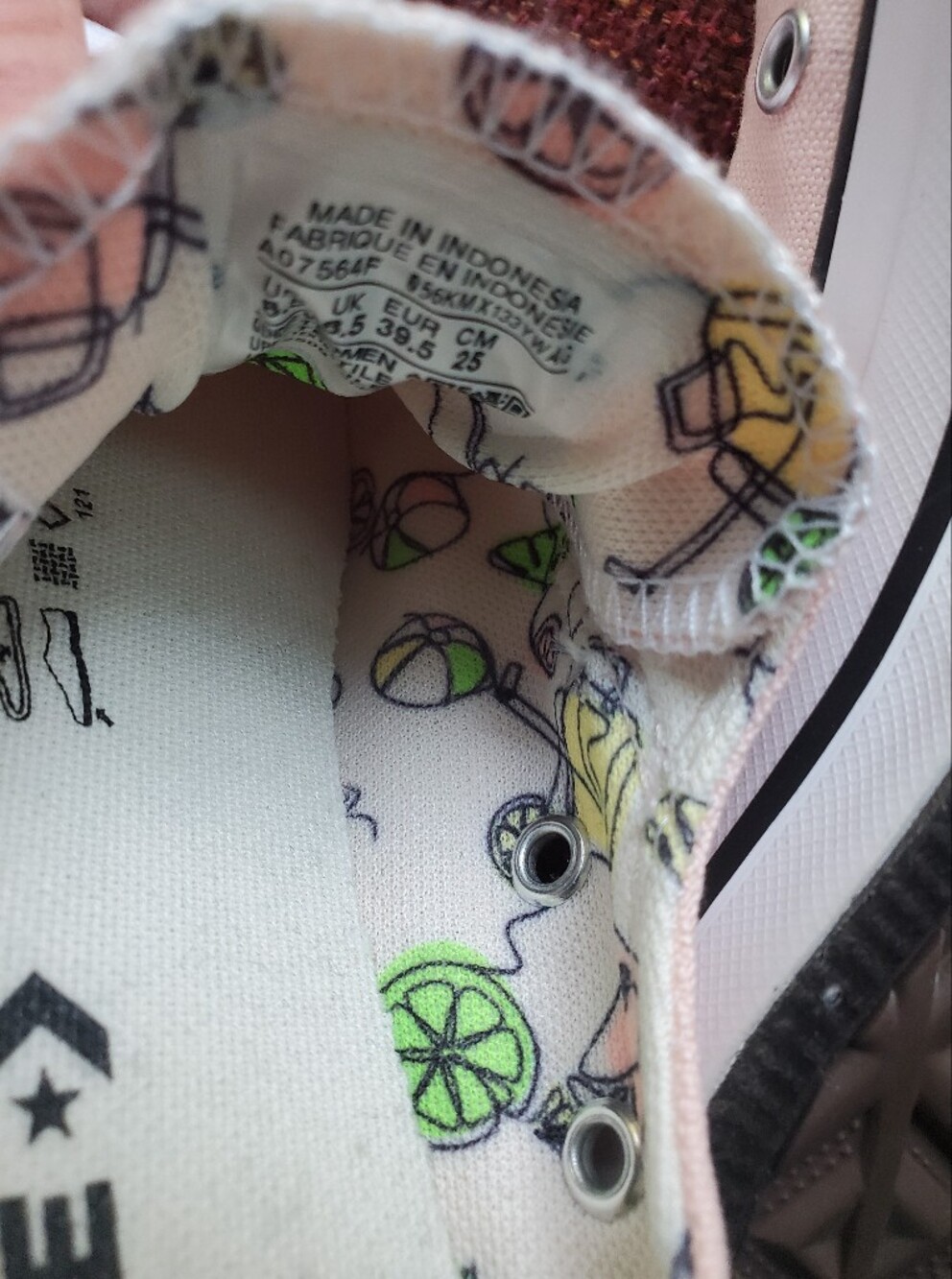 Converse Shoreline Pink Lemonade Slip On Canvas Sneakers 8.5 - Picture 3 of 4